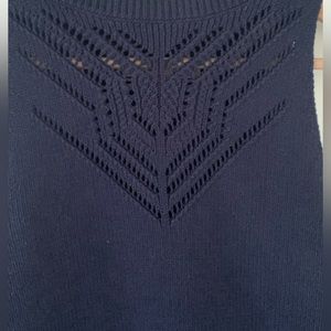 Navy blue Loft sleeveless sweater size small S
